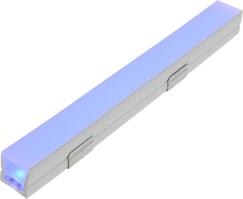 Profil silicon LED plat 19 x 19 mm / alb