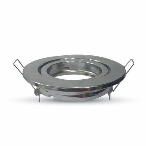 Recessed spot GU10 round, adjustable, iron, chrome
