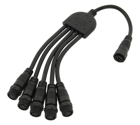 LED connection cable distributor 5 fach-5 polig 0,5mm², IP66