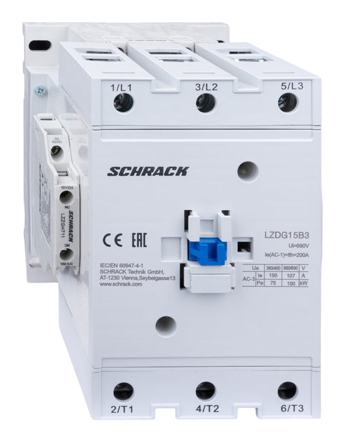 Contactor 3 poli, CUBICO Grand, 75kW, 150A, 1ND+1NÎ, 230V ca