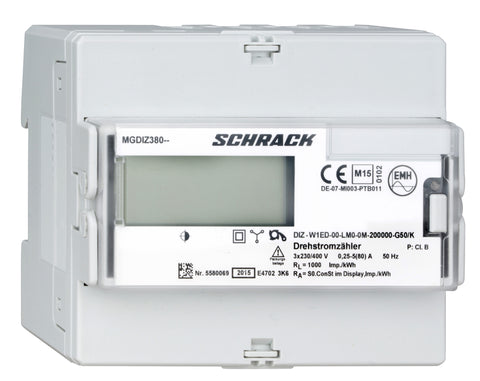 Contor digital de kWh 3f, 80A direct, MID, 2 tarife, M-Bus