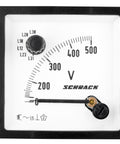 Voltmetru 72*72mm, 500V, AC+ comutator voltmetric