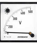 Voltmetru 96*96mm, 500V, AC+ comutator voltmetric
