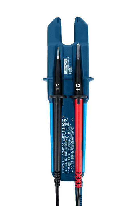 Current/ voltage tester LED+LCD 200A AC/DC, 1500VDC, 1000VAC