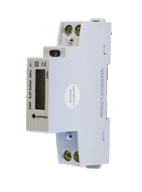 Digital kWh meter, direct 45A 1 phase, MID