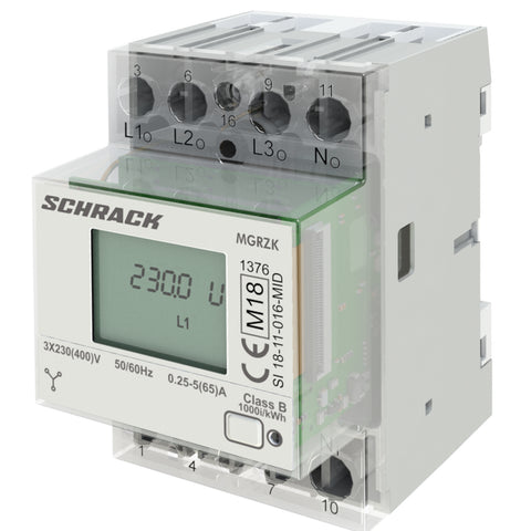 Contor digital modular, măsură directă 65A, MID, RS485