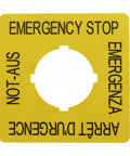 Placa atentionare buton avarie 50x50mm