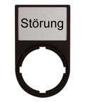 Suport cu placa 30x50mm cu inscriptia STOERUNG