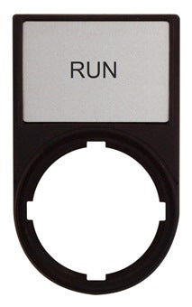 Suport cu placa 30x50mm cu inscriptia RUN