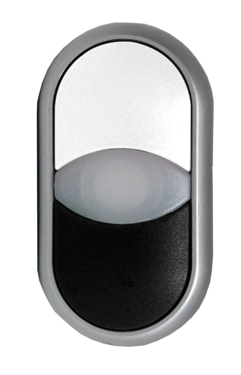 Buton comanda dublu alb+negru