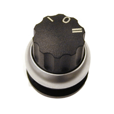 Buton selector I-0-II fara revenire negru