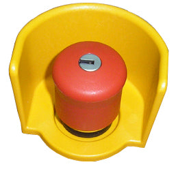 Guler protectie galben pentru buton avarie
