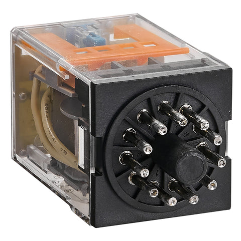 Releu broşabil, 11 pini, 3 CC, 220V c.c., 10A