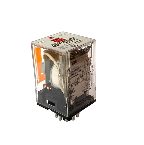 Releu broşabil, 11 pini, 3 CC, 48V c.a., 10A