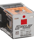 Releu broşabil, 11 pini, 3 CC, 230V c.a., 10A