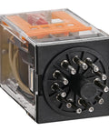 Releu broşabil, 11 pini, 3 CC, 230V c.a., 10A