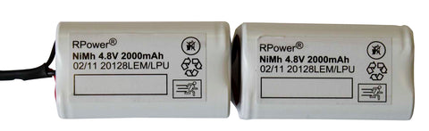 Akku 9,6V 2,0 Ah ptr.Einzelbatt. luminien ERT-LED 1h, 3h, 8h