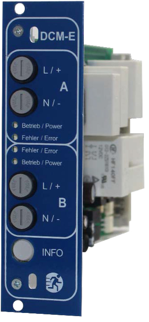 Mains circuit module DCM ptr.2 el. circuits 19" 2x1A