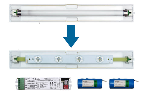 Set Bandă LED ERT 4x1W + LPK 1h-8h + 2x 3,2V/3,3Ah LiFePO4