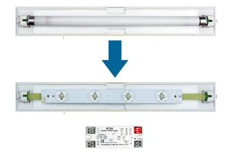 Set 4x1W ERT LED banda inloc. + NT24 + conector ptr.retrofit
