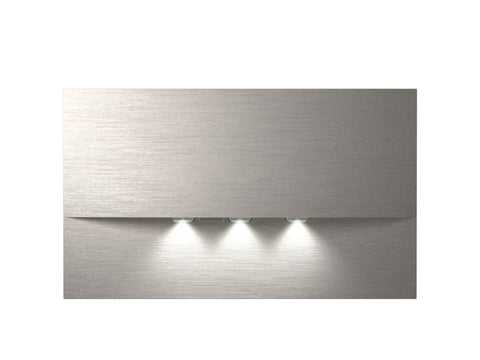 C.il.sig. WAF inox look 3x1W ERT-LED 230V