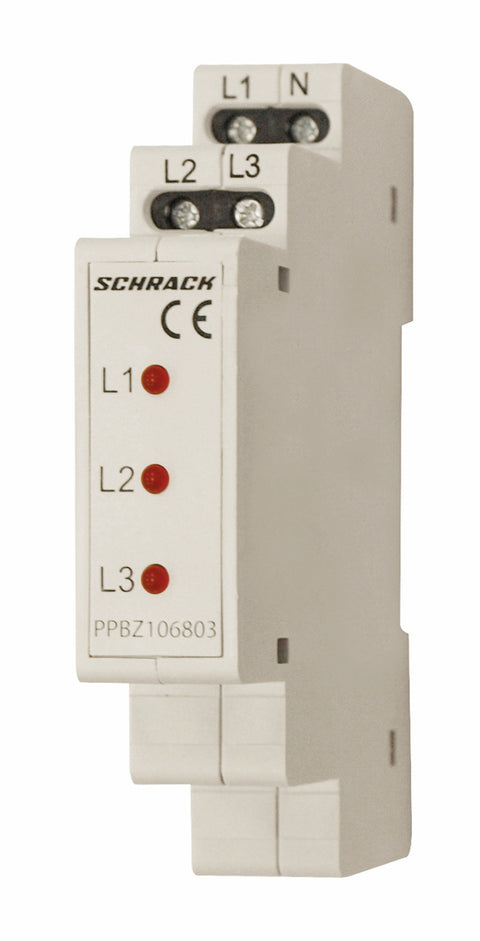Indicator prezenţă tensiune modular L1-L2-L3 cu LED