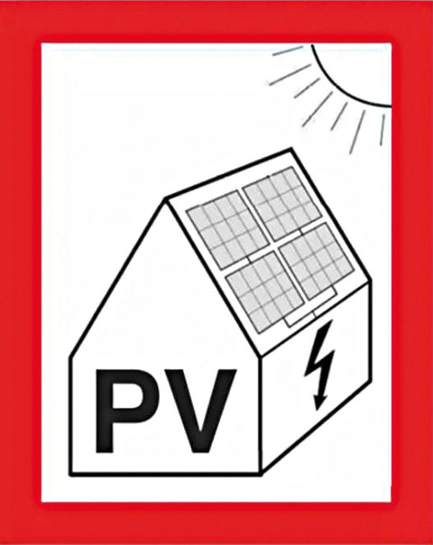 Autocolant cu informații PV autoadeziv