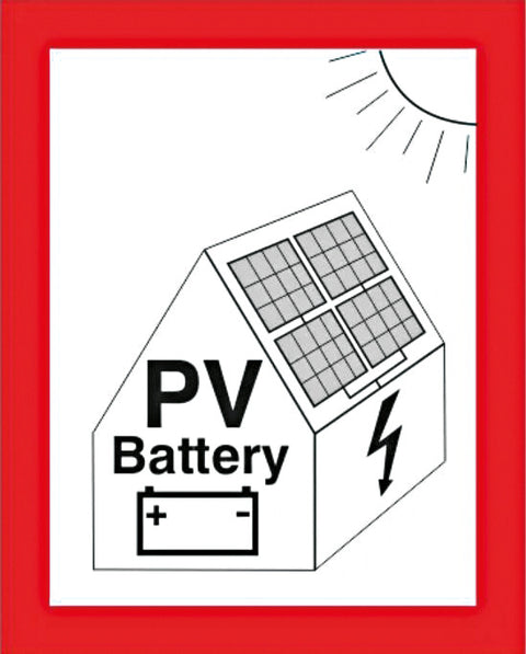 Autocolant cu informații PV incl. baterie autoadeziva