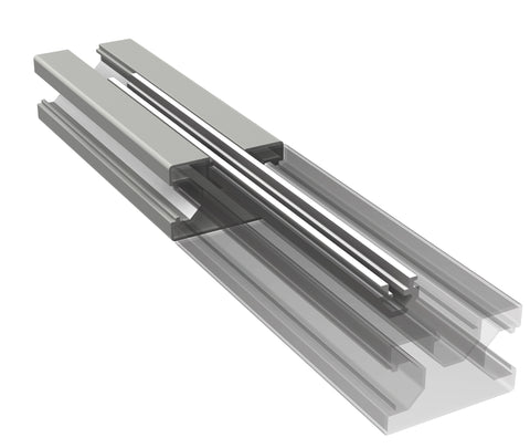 Conector universal fotovoltaic îmbinare șine