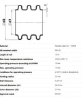 Copex din oțel inoxidabil DN25, A4, 1.4404 grosime 0,3 mm