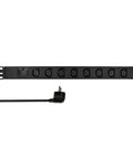 PDU 19",8xIEC C13,Profil ALU 1U, cablu 2m,con. SCHUKO, Negru