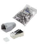 Conector RJ45 pt flex Cat.6 ecranat incl. manson gr, 100 buc