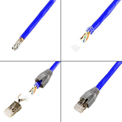 Conector RJ45 Cat6a ecranat AWG24 pana la AWG22, 50 buc