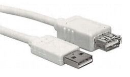 USB 2.0 A-A Extensioncable, A male - A female, Grey, 1.8m