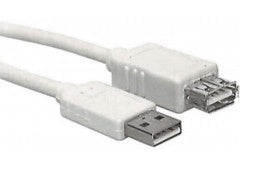 USB 2.0 A-A Extensioncable, A male - A female, Grey, 5m