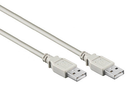 USB 2.0 A-A Cable, A male - A male, Grey, 1.8m