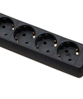 PDU pentru UPS, 4 x Schuko, 10A, cablu 1.1m  C14, negru