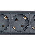 PDU pentru UPS, 4 x Schuko, 10A, cablu 1.1m  C14, negru