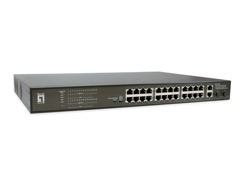 Switch 24xRJ45 10/100/ (PoE) + 2xGRJ45 + 2xGSFP