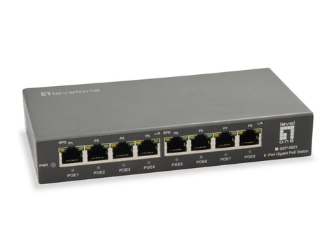 Switch 8xRJ45 10/100/1000 (PoE+), Desktop, 120W
