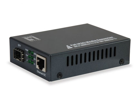 Mediaconvertor 1x RJ45 10/100/1000 - 1x FO SFP-Slot 30W PoE