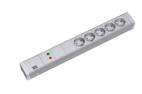 PDU19'' 5xSchuko Alb, 2 m fisa Schuko, AL,prot., filtru