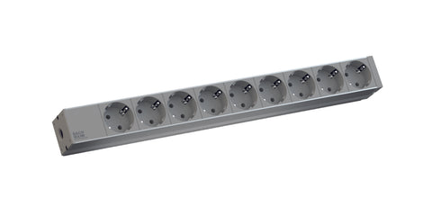 PDU19'' 9xSchuko, 2 m fisa Schuko, AL, 438,5 mm