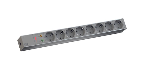 PDU19'' 8xSchuko, 2 m fisa Schuko, AL,prot.