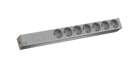 PDU19'' 7xSchuko, 2 m fisa Schuko, AL, Filtru
