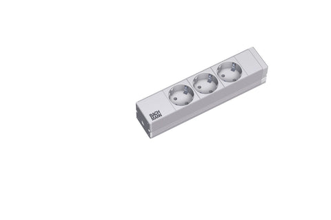 PDU 10'' 3xSchuko, 2 m fisa Schuko, AL