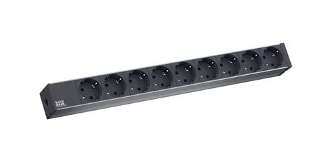 PDU19'' 9xSchuko, 2 m fisa Schuko si AL Negru