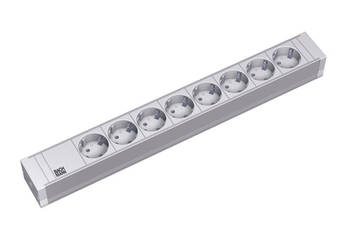 PDU19'' 8xSchuko Alb, 2 m fisa Schuko, PVC