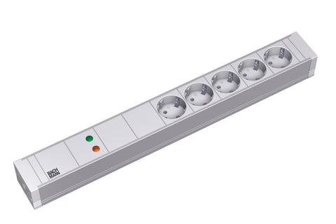PDU19'' 5xSchuko Alb, 2 m fisa Schuko, PVC,prot., filtru