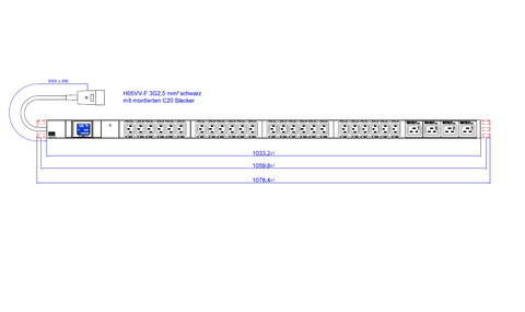 PDU Vertical 24xC13, 4xC19, 2m fisa C20,AL,16A 230V,clipsuri